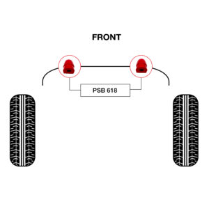 2 x BMW 5-Series E39 (96-04) Front Sway Bar Bushing (22.5/23.5 & 24/25mm) - Image 2