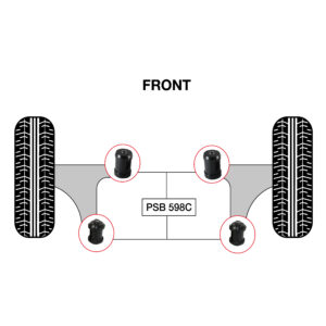 2 x Mercedes E Class (96-02) Front Lower Arm - Front & Rear Bushing Kits - Image 3