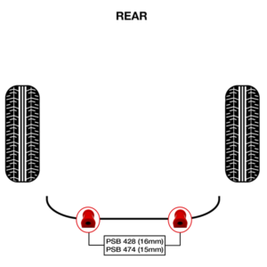 2 x Lexus ES (07-12) Rear Sway Bar - 16mm Polyurethane Bushing Kit - Image 4