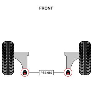 2 x Lexus ES (07-12) Front Lower Arm Rear Polyurethane Bushing Kit - Image 4