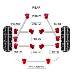 14x Toyota Camry (02-06) Full Rear Bushing Kits - Image 3