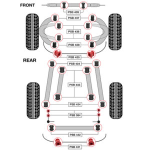 28x Toyota 4Runner (03 - 09) Complete Full Car Bushing Kit