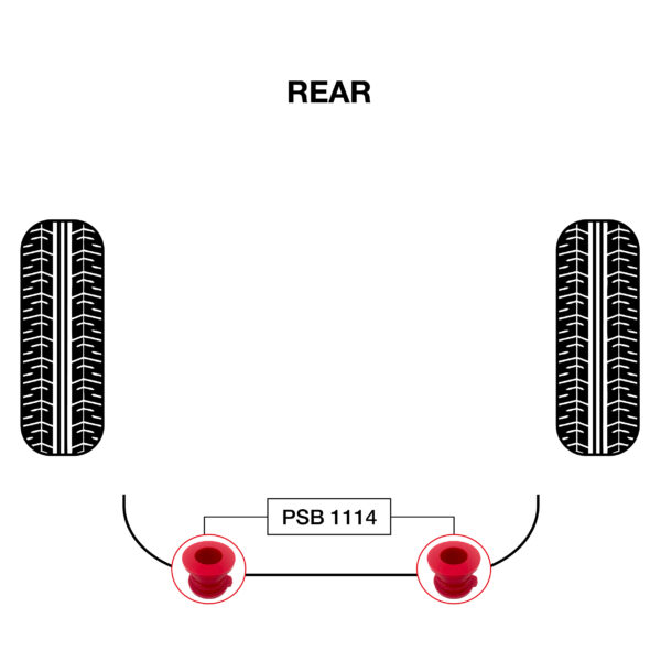 2x Toyota 4Runner 4WD (10-24) Rear Sway Bar Bushing - 29mm (with Kinetic Dynamic Suspension) - Image 4