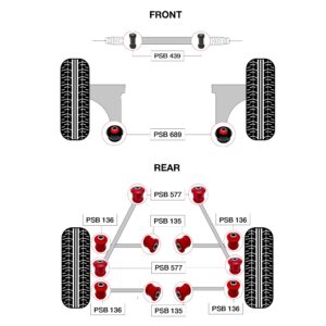 16x Toyota Avalon (05-12) Front & Rear Bushing Kits - Image 3