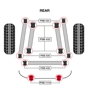 12x Toyota 4 Runner (10-22) Full Rear Car Bushing Kit - Image 3