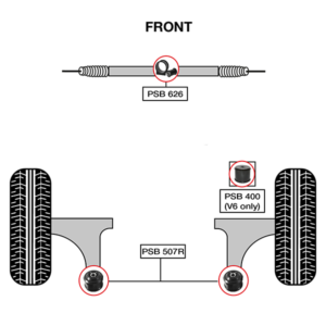 5x Toyota Camry (97 - 01) Front Lower Arm - Rear/ Steering Rack & Pinion and Engine Mount Bushing Kits - Image 2