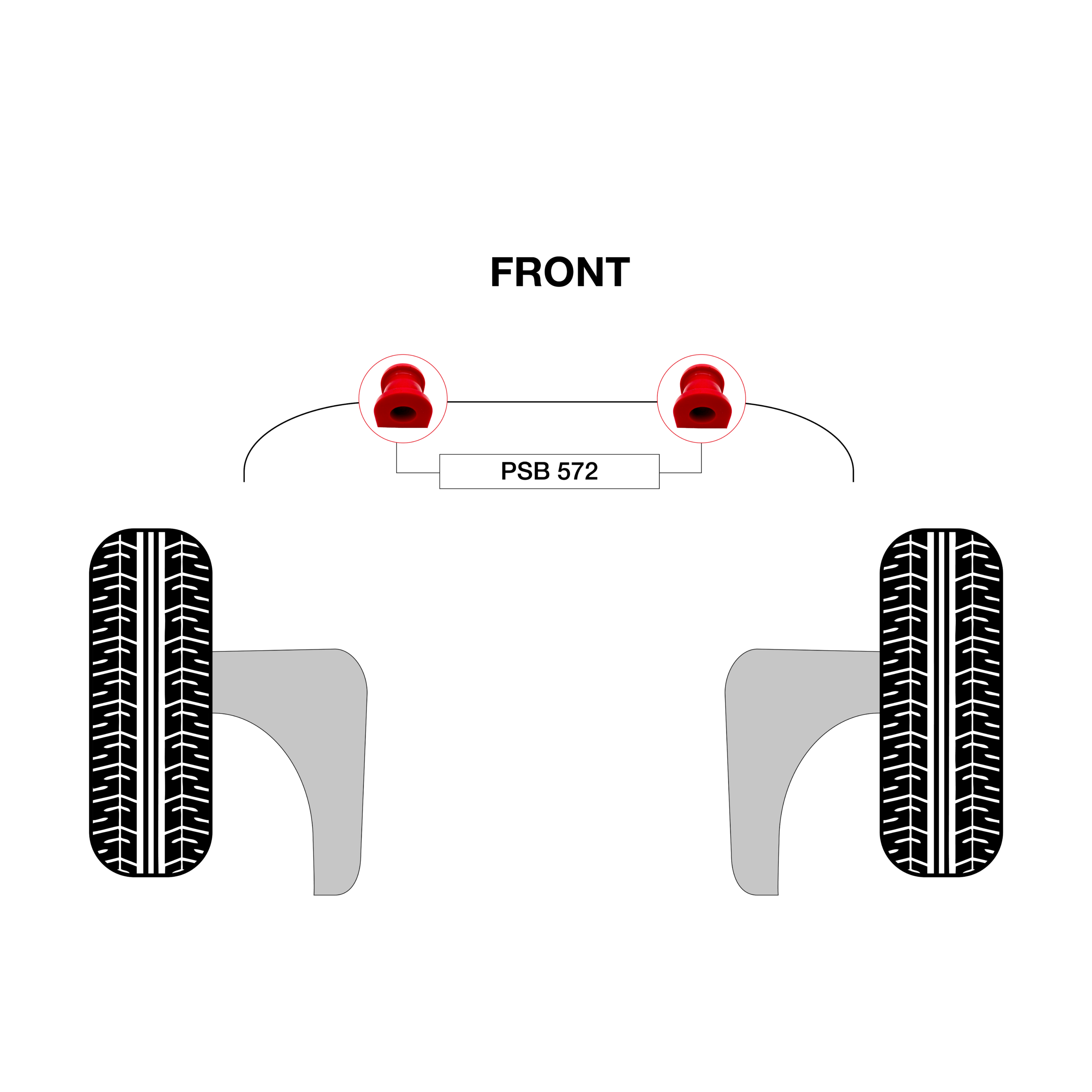 2 x Acura TSX (04-08) Front Sway Bar Bushing Kit - 24mm - Image 3