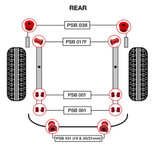 14 x Toyota Truck (89-95) Full Rear Bushing Kits - Image 4