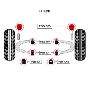 8 x Toyota Truck (89-95) Front Upper Arm, Manual Transmission/Shifter & Shock Bushing Kit - Image 3