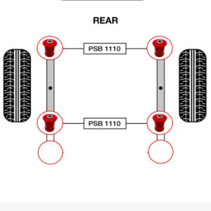 4x Toyota Tundra (07-21) Rear Leaf Spring - Rear & Front Bushing - 14mm ID / 40mm OD - Image 3