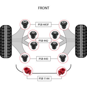 10x Toyota Tundra (07 - 21) Front Upper & Lower Control Arm, Sway Bar Polyurethane Bushing Kit - Image 3