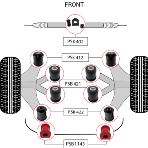 11x Toyota Sequoia (01-07) Complete Front Polyurethane Suspension Bushing Kit - Image 3