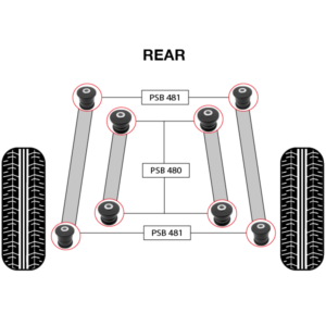 8x Toyota Sequoia (01-07) Rear Upper/Lower Arm Bushing Polyurethane Bushing Kit - Image 3