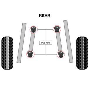 4x Toyota Sequoia (01-07) Rear Upper Arm Bushing Polyurethane Bushing Kit - Image 6