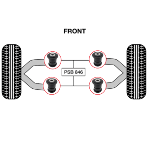 4x VW LT (96-06) Front Lower Arm Bushing Kit Polyurethane Bushing - Image 4