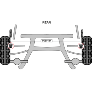 2 x Toyota Rav4/Venza (2019-) Rear Lower Arm - Knuckle PSB Bushing Polyurethane Bushing Kit - Image 3