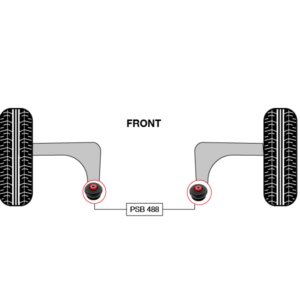 2 x Toyota Rav4/Venza (2019-) Front Lower Control Arm - Rear Polyurethane Bushing Kits - Image 3