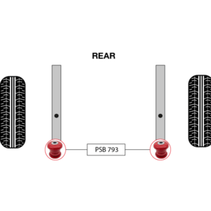 2 x Ford Transit (12-22) Rear Spring - Rear PSB Polyurethane Bushings Kit - Image 3