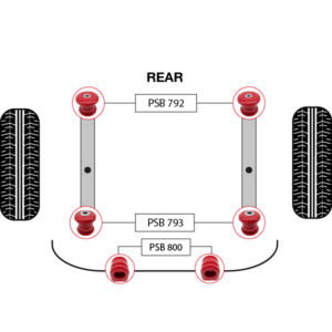 6x Ford Transit (12-22) Rear Spring - Front/Rear, Sway Bar 31mm PSB Polyurethane Bushings Kit - Image 3