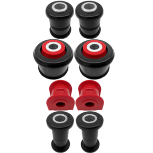 8x Ford Transit (15-22) Front Arm - Front/Rear, Sway Bar 20mm, Steering Rack PSB Polyurethane Bushing Kits
