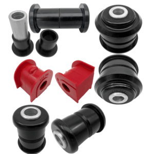 8x Ford Transit (15-22) Front Arm - Front/Rear, Sway Bar 20mm, Steering Rack PSB Polyurethane Bushing Kits